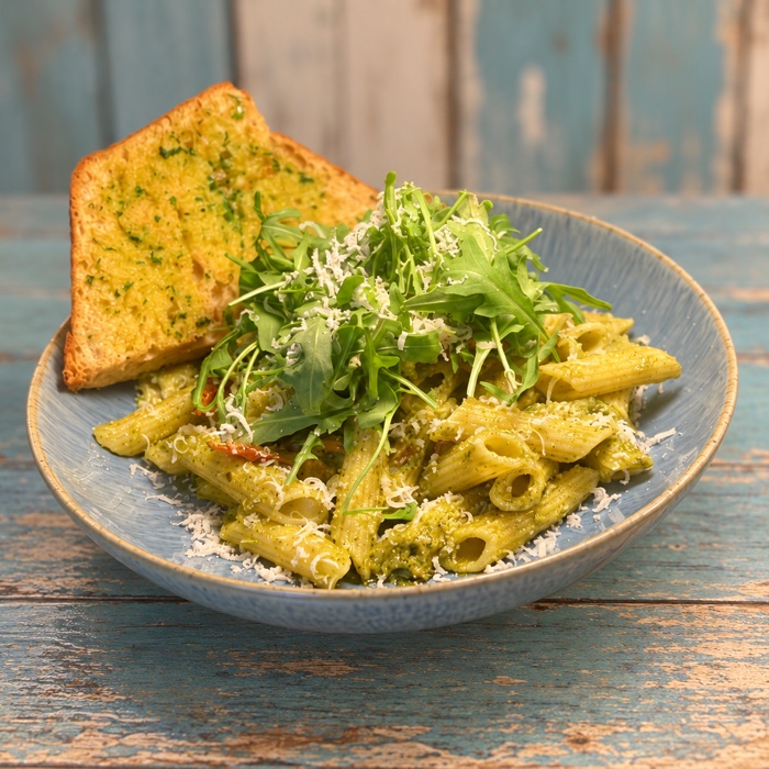 Pesto pasta with rocket